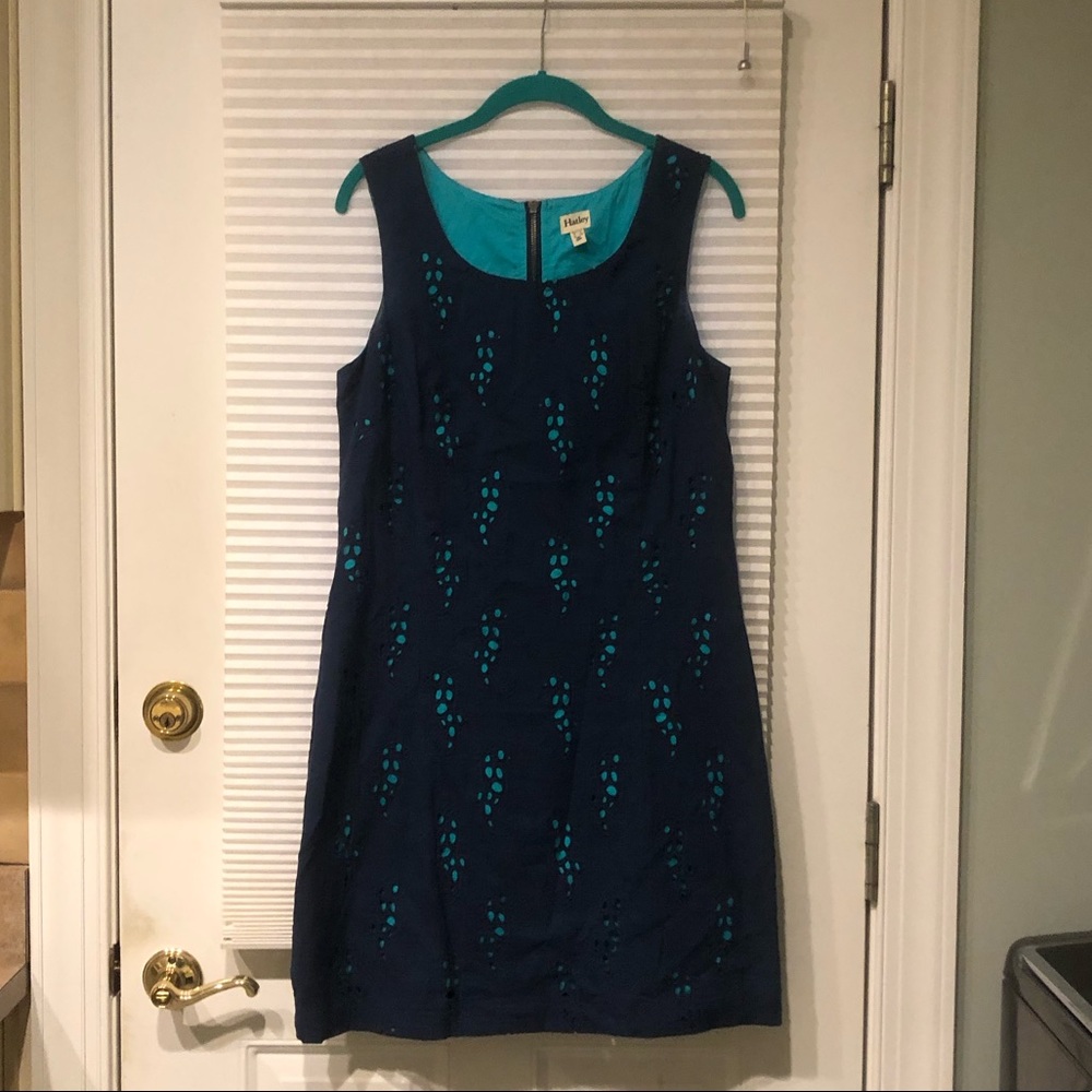 Hatley Navy and Teal Sea Horse Dress